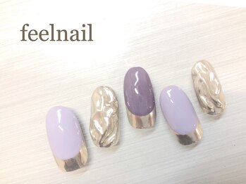 フィールネイル 天神橋店(feel nail)/赤べっ甲/キャメル/着物ネイル