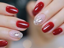 幻之花ネイル/クリスマス　ストーン1本¥800～