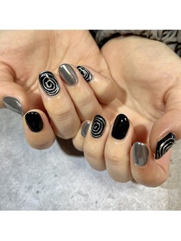 リファインネイル(refinenail)/ぐるぐるミラーネイル