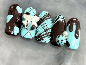 ディーネイル 池袋(D-nail)/〇チョコミントバレンタイン