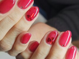 バレンタインネイル