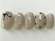 ネイルメゾン 天神店(NAIL MAISON)/ちゅるんリボンドット¥6000