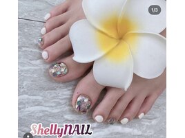 シェル埋め込みネイル