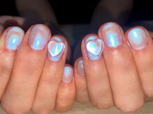 アミュリー ネイル アトリエ(Amury nail atelier)/オーロラ ハート クリア 大人