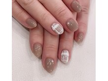 ハーティーネイル hearty nail 溝の口店/チェック柄ネイル