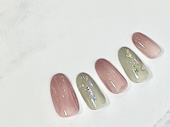 ラグウナ(Laguna)/2色カラーとホイルネイル