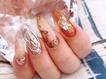 ネイルズ とんぷそん/手書きアートニュアンスネイル♪