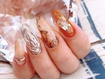 ネイルズ とんぷそん/手書きアートニュアンスネイル♪