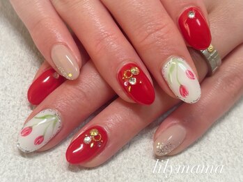 赤チューリップ