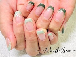 ちぐはぐ×フレンチ×春色ネイル