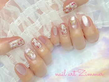 ネイルアート ジマー/60minart/パラジェル/韓国リボン