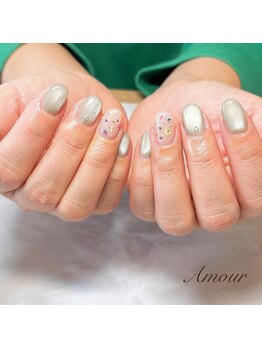 アムール(Amour)/押し花ネイル♪