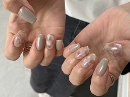 ミントグリーン×水彩風アート