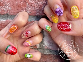 ショコ アンド ラム(Syoko&Lum)の写真/【アートやり放題コース！】痛ネイルも施術可能♪フリーデザイン(オフ込)90分¥8200/105分¥9700