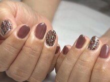 夏子ネイル アンド スクール/ツイードネイル7000円