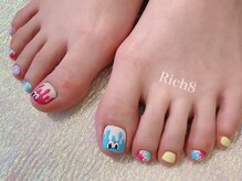 ネイルアンドまつげエクステ リッチエイト 原宿店(Rich8)/キャラクターのフットネイル