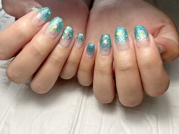 ブリスフルハピネス(Blissful happiness)/ブルーラメグラデーション