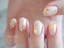 ネイル アトリエ コモード(nail atelier Comodo)/ワンカラー [ゴールドハート]