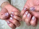 春めくふんわり桜ネイル