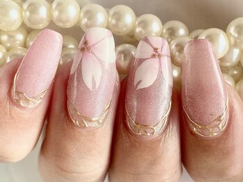 ネイルサロンティーモ(Nail Salon Tmo)/桜マグネット単色ネイル