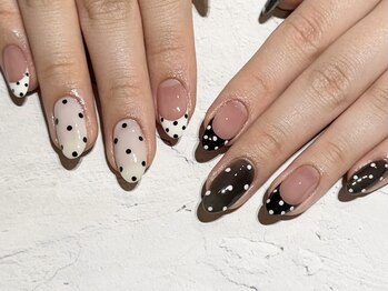 手書きドットネイル