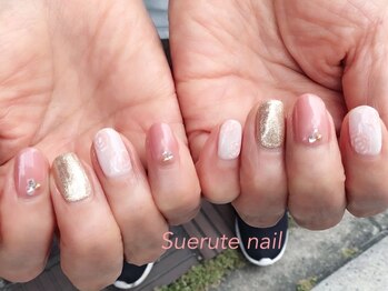 スエルテ ネイルサロン 北千住店/シンプル上品マダムネイル ¥8000