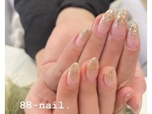 ハチハチネイル(88-nail.)/ホロラメグラデーション