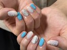 水滴フラワーネイル