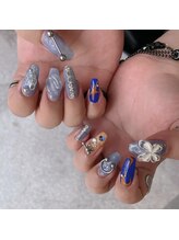 ロクサンサン(633)/シアーブルー×ピアスネイル