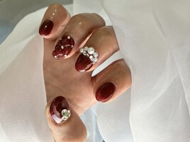お洒落なボルドーショートdesign