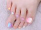 アグラスデボーテ(Agrace de Beaute)の写真/【ケア込★フットネイルワンカラー¥5500】付け替えオフ無料◎仕事上ハンドが出来ない方にもオススメです♪