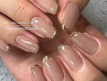 シナネイル 清澄白河店(SHINA NAIL)/ワンカラーミラーライン♪