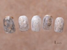 アイネイルズ 吉祥寺店(I nails)/透明感大理石インクネイル