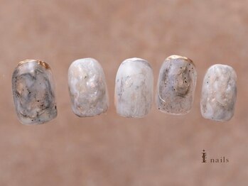 アイネイルズ 吉祥寺店(I nails)/透明感大理石インクネイル