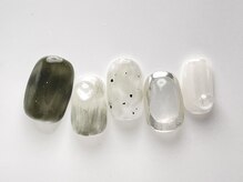 クレモアネイル 池袋西口店(CLEMORE NAIL)/ぷっくりシルバーニュアンス