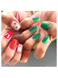 個性的ぷくぷくネイル☆
