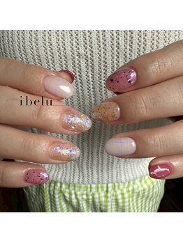 イベル 梅田店(ibelu)/淡ラメネイル