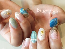 人魚の鱗ネイル