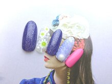 ネイルサロン ティディ(TIDY)/デニムとフラワーのネイル