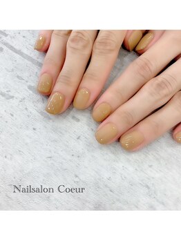 ネイルサロン クール(Nailsalon Coeur)/ワンカラー　ベージュネイル