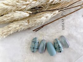 9.10月定額B チェックネイル