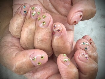 ヌル ネイル 堀江(NURU NAIL HORIE)/Cuteビジューネイル☆