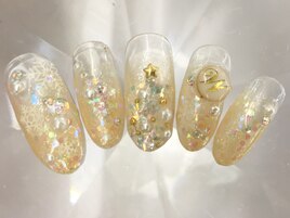 雪の結晶&キラキラネイル￥8200