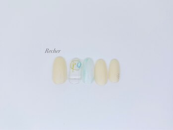 ネイルサロンリシェ 烏丸御池(Recher)/グリーンを使ったデザイン