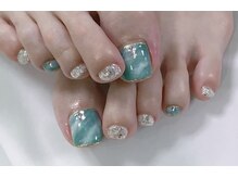 ネイルサロン ビューティーマジック 川口店/天然石風フットネイル