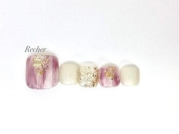 ネイルサロンリシェ 烏丸御池(Recher)/ニュアンス×シェル