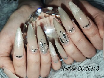 ネイルサロン カラーエイト(Nailsalon COLOR.8)/春 夏 秋 冬 フラッシュネイル