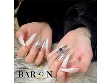 バロン 池袋店(BARON)/シアーホワイト×シルバーラメ