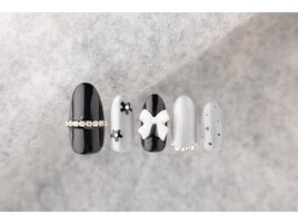 フラワー×リボンネイル