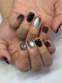 ブラックマグネットネイル